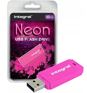 Pendrive Integral USB 32GB Pink NEON do kluczy