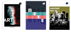 Brulion A4 96k gładki INTERDRUK twarda oprawa office