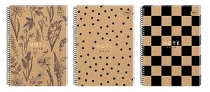 Kołozeszyt A4 80 kratka INTERDRUK Kraft HS perfor.