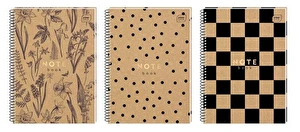 Kołozeszyt A4 80 kratka INTERDRUK Kraft HS perfor.