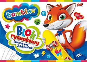 Blok rysunkowy A4 biały Bambino 20k 80g
