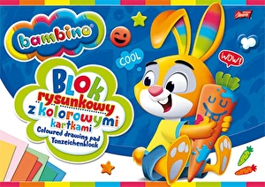 Blok rysunkowy A4 kolorowy Bambino 16k 80g