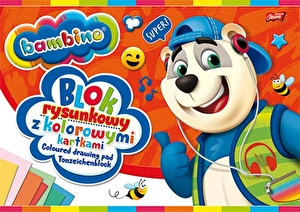 Blok rysunkowy A4 kolorowy Bambino 16k 80g
