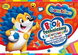 Blok techniczny A4 kolorowy Bambino 10k 160g