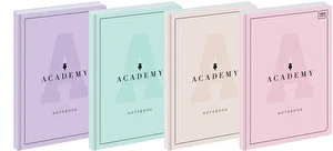 Brulion A5 96k kratka 90g Academy Pastel Interdruk