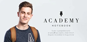 Brulion A5 96k kratka 90g Academy Pastel Interdruk
