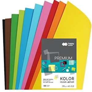 Blok techniczny A3 kolorowy Happy Color 10k 220g Premium