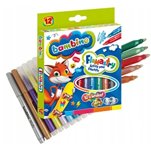 Flamastry brokatowe BAMBINO 12 kol