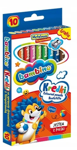 Kredki Bambino Jumbo 10kol + temperówka