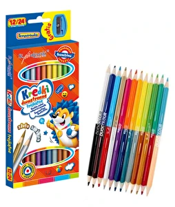 Kredki Bambino dwustronne 12/24kol trójkątne