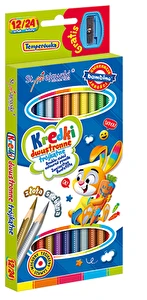 Kredki Bambino dwustronne 12/24kol trójkątne