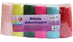 Krepina dekoracyjna WŁOSKA GRUBA 180g 6 kol MIX 1