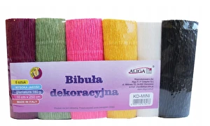 Krepina dekoracyjna WŁOSKA GRUBA 180g 6 kol MIX 6