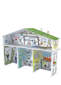 Kolorowanka składana 3D XXL Domek dla chłopaków