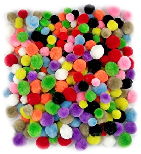 Pompony akrylowe mix 300 szt. KSPO-018