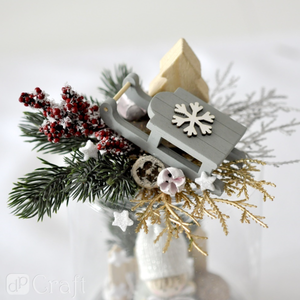 Drewniane Choinki 4x5,4x1,5 cm 2szt