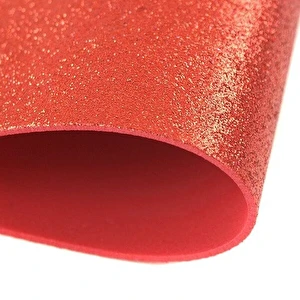 Arkusze piankowe czerwone brokatowe A4 / 5 sztuk