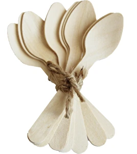 Łyżeczka jednorazowa drewniana ECO sztućce 10 sztuk 11 cm