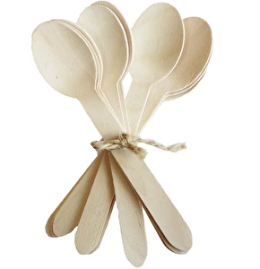 Łyżka jednorazowa drewniana sztućce ECO 10 sztuk 16cm