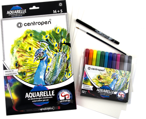 Markery wodne Brush Aquarelle 12 kol + akcesoria