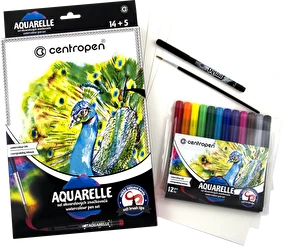 Markery wodne Brush Aquarelle 12 kol + akcesoria