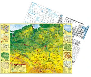 Podkład na biurko edukacyjny oklejany 35X50 Polska Fizyczna