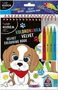 Kolorowanka Velvet B Kidea Pies KIDEA