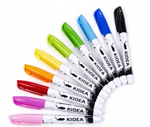 Markery do obuwia i tkanin 10 kolorów Kidea + Torba dla Mamy dla Dziecka