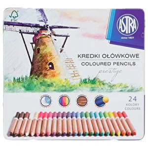 Kredki ołówkowe cedrowe Astra Prestige 24 kolory