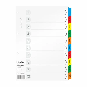 Przekładki numerowane laminowane A4 1-10 TRY-04-02