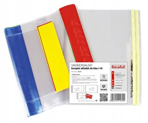 Okładki okłada bezbarwna na książki zeszyty komplet do klasy I-III + gratis