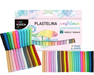 Plastelina szkolna Kidea pastelowa 24 kolory