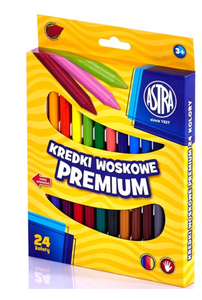 Kredki woskowe Astra 24 kolorów