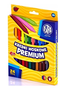 Kredki woskowe Astra 24 kolorów