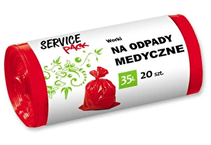 Worki na odpady medyczne 35L /20szt czerwone