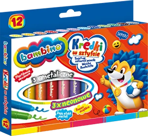 Kredki żelowe wykręcane 12 kol Bambino