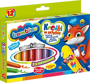 Kredki żelowe wykręcane 12 kol Bambino