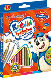 Kredki Bambino ołówkowe 18 kol trójkątne
