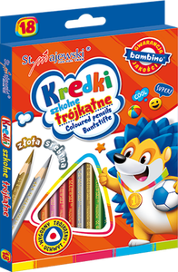 Kredki Bambino ołówkowe 18 kol trójkątne
