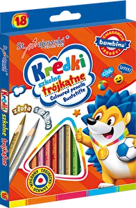 Kredki Bambino ołówkowe 18 kol trójkątne