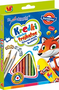 Kredki Bambino ołówkowe 18 kol trójkątne