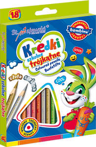 Kredki Bambino ołówkowe 18 kol trójkątne