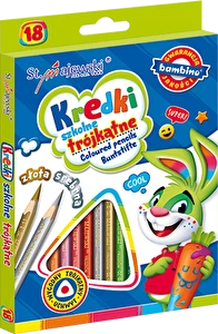 Kredki Bambino ołówkowe 18 kol trójkątne