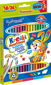 Kredki Bambino dwustronne 18/36kol trójkątne