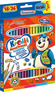 Kredki Bambino dwustronne 18/36kol trójkątne