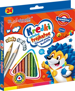 Kredki Bambino ołówkowe 24 kol trójkątne