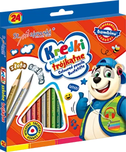 Kredki Bambino ołówkowe 24 kol trójkątne