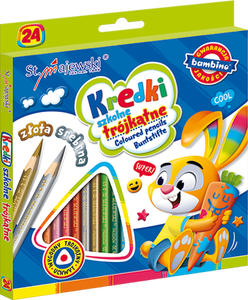 Kredki Bambino ołówkowe 24 kol trójkątne