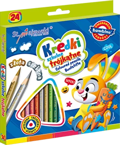 Kredki Bambino ołówkowe 24 kol trójkątne