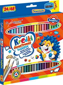 Kredki Bambino dwustronne 24/48kol trójkątne